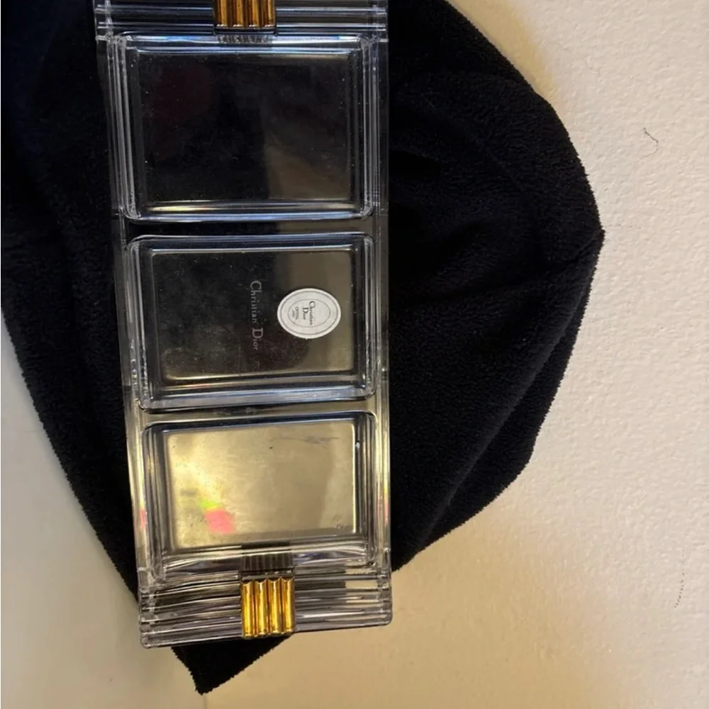 Dior Crystal Vanity Tray with Gold Accents